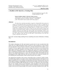 A Modified ASM3 Model for a Trickling Filter Abstract ... - Rombio.eu