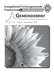 Gemeindebrief Juli â September 2008 - Evangelische ...