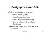 Designprocessen och projektplanering