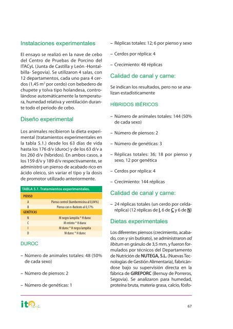 Ensayos del Centro de Pruebas de Porcino: fase de cebo ... - ITACyL