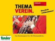 Präsentation zum Thema Verein - Kramsach - Tiroler Volkspartei