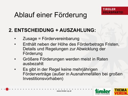 Präsentation zum Thema Verein - Kramsach - Tiroler Volkspartei