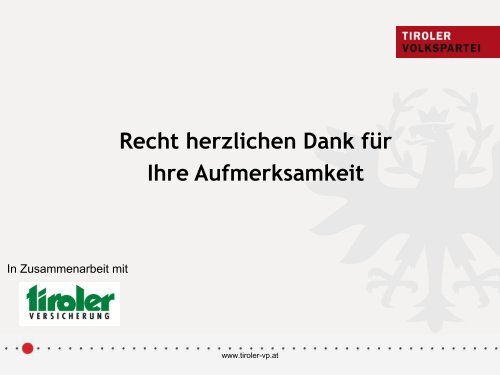 Präsentation zum Thema Verein - Kramsach - Tiroler Volkspartei