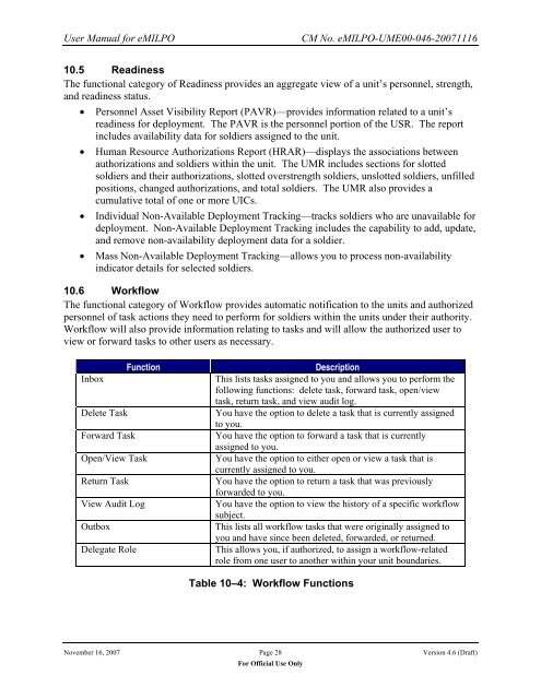 USER MANUAL FOR eMILPO - Soldier Support Institute - U.S. Army