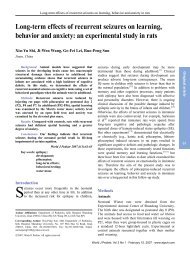 Long-term effects of recurrent seizures on learning, behavior and ...