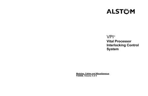 Vital Processor Interlocking Control System - Alstom