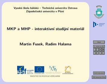 MKP a MHP - Matematika pro inÅ¾enÃ½ry 21. stoletÃ­ - VysokÃ¡ Å¡kola ...