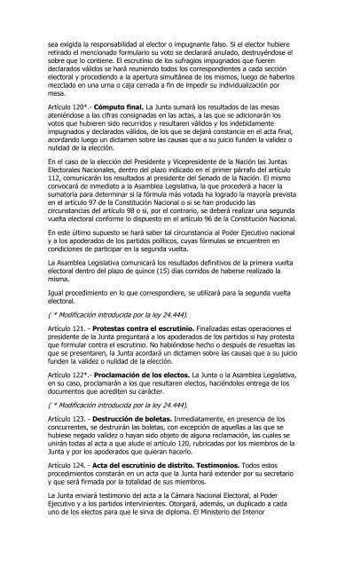 CODIGO ELECTORAL NACIONAL - Tribunal Electoral de la ...