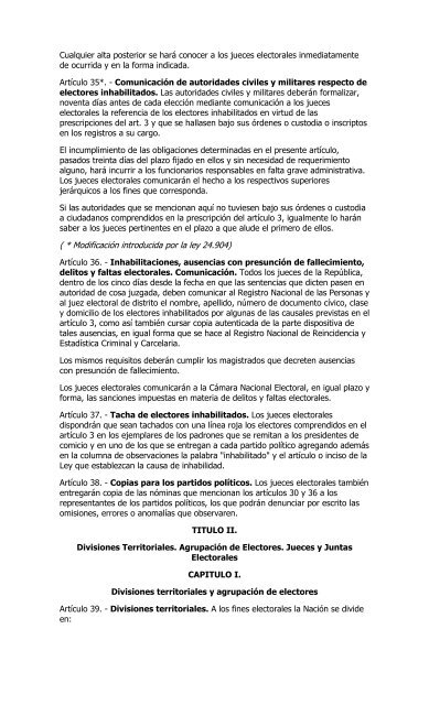 CODIGO ELECTORAL NACIONAL - Tribunal Electoral de la ...