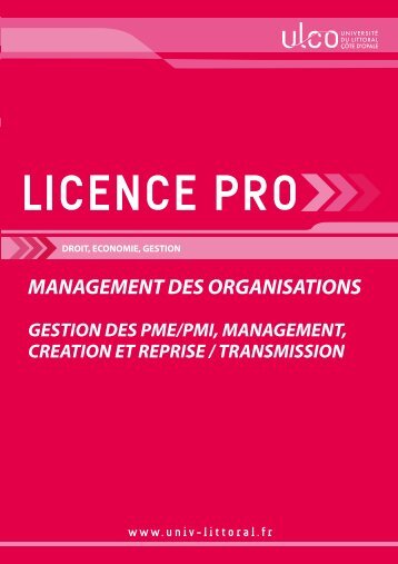 Licence pro Management des organisations - UniversitÃ© du Littoral ...