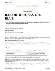 BAS-OIL RED, BAS-OIL BLUE - TrueNorth Specialty Products