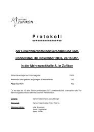 P rotokoll - Zufikon