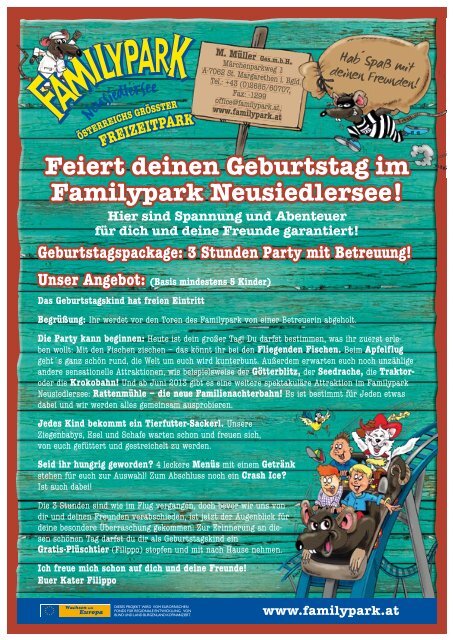 Party mit Betreuung - Familypark Neusiedlersee