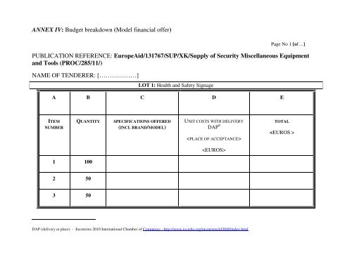 Tender Dossier (PDF) - Eulex