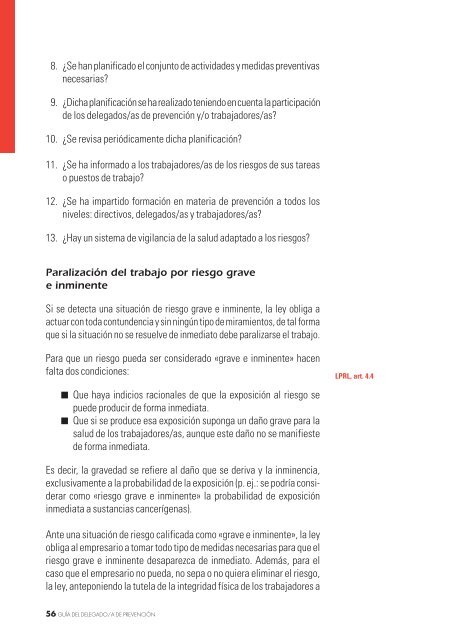 Guía del Delegado y Delegada de Prevención - CCOO