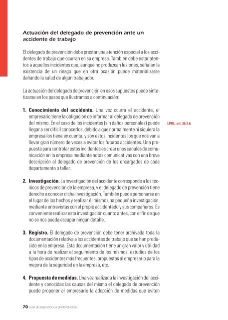 Guía del Delegado y Delegada de Prevención - CCOO