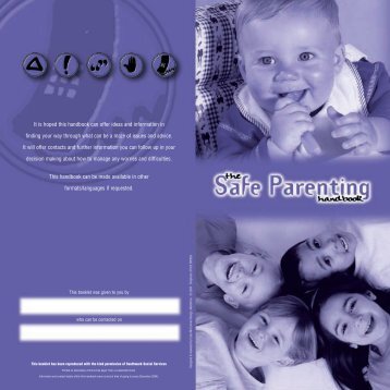 Safe Parenting Handbook (PDF 1.07 Mb) - Department of Health ...