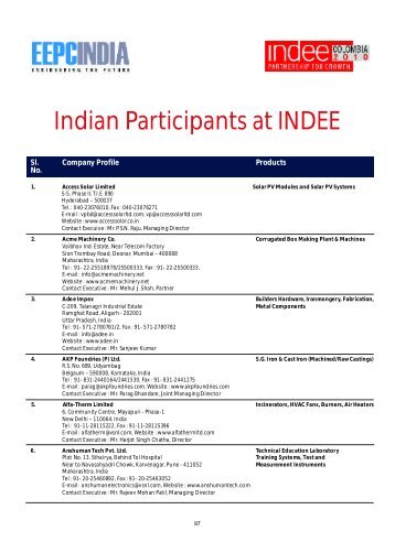 Indian Participants at INDEE - Eepcindee.com