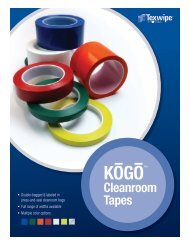 to see our Cleanroom Tapes brochure - Texwipe