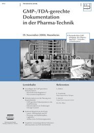 GMP-/FDA-gerechte Dokumentation in der Pharma-Technik 19 ...