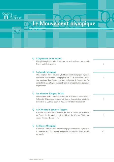 Le Mouvement olympique.pdf - International Olympic Committee