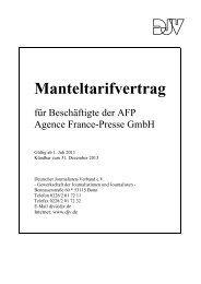 Manteltarifvertrag - Deutscher Journalisten-Verband ...