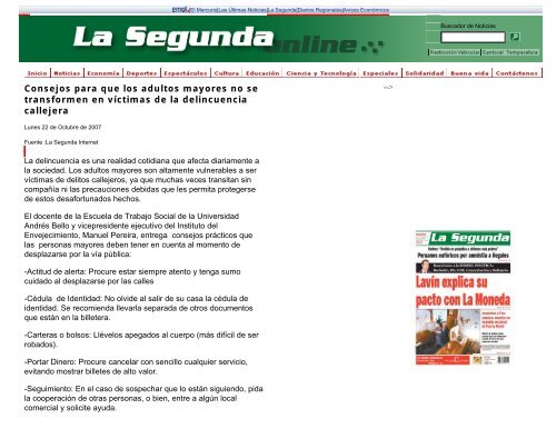 Chile: Consejos para que los adultos mayores no se transformen en ...