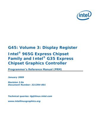 G45: Vol 3: Display Register - Intel Open Source Technology Center