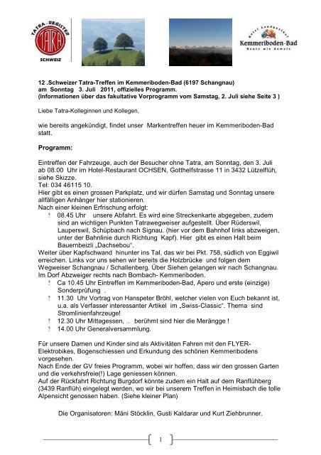 Anmeldung Tatratreffen Fertig. - Tatra - Register - Schweiz