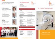 Flyer Radiologie und Nuklearmedizin - St.-Clemens-Hospital Geldern