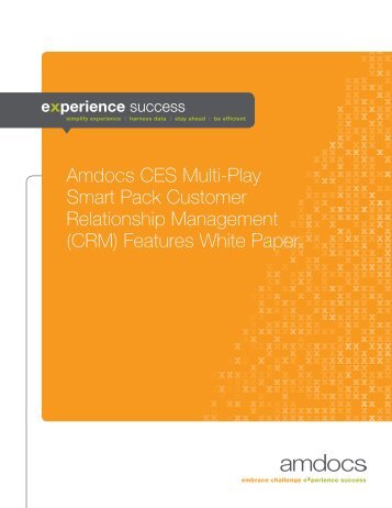 Amdocs CES Multi-Play Smart Pack Customer Relationship ...