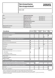 Serviceschema Serviceprotokoll - Volvo Penta Service