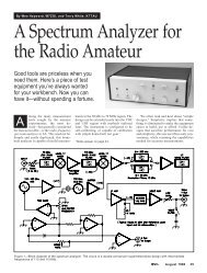 A Spectrum Analyzer for the Radio Amateur