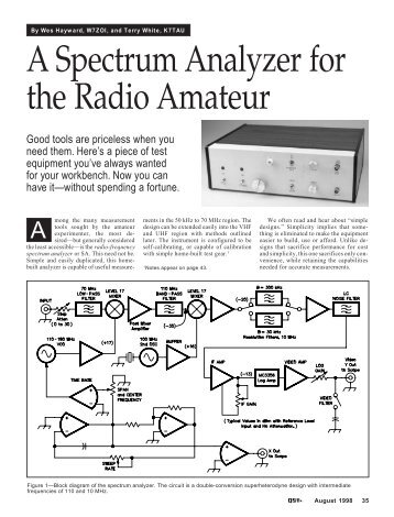 A Spectrum Analyzer for the Radio Amateur