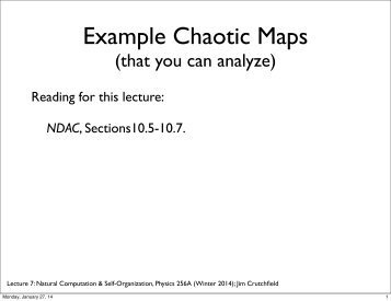 Example Chaotic Maps