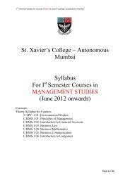 semester 1 - St. Xavier's College