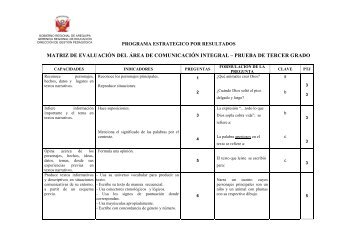 Prueba y Matriz - Gerencia Regional de EducaciÃ³n