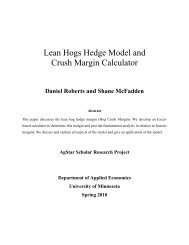 Lean Hogs Hedge Model and Crush Margin Calculator