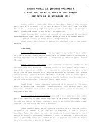 proces-verbal al ÅedinÅ£ei ordinare a consiliului local al municipiului ...