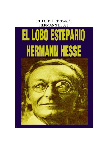 EL LOBO ESTEPARIO HERMANN HESSE