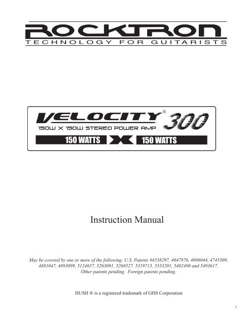 Velocity 300 Manual.indd - Rocktron