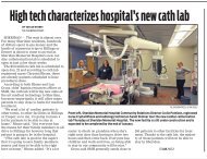 High tech characterizes hospital's new cath lab - Sheridan Memorial ...