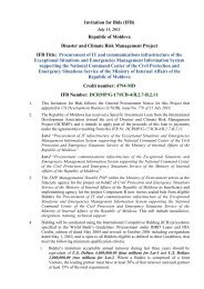 Invitation for Bids (IFB) Republic of Moldova Disaster and Climate ...