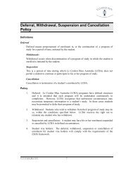 Deferral, Withdrawal, Suspension and Cancellation Policy