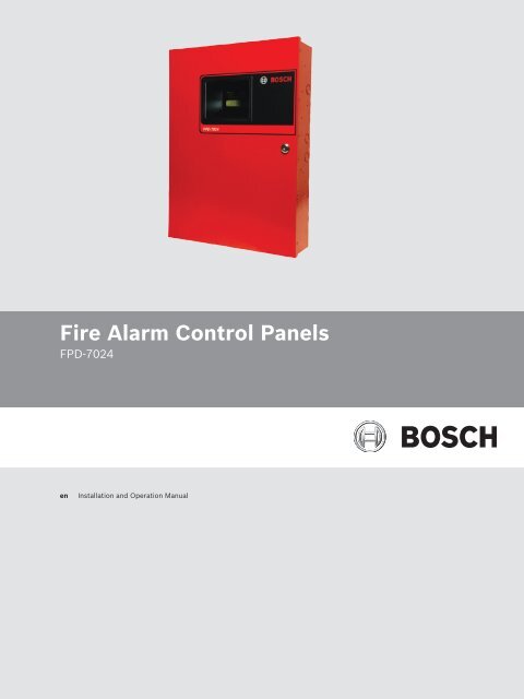 Fire Alarm Control Panels - Bosch Security Systems