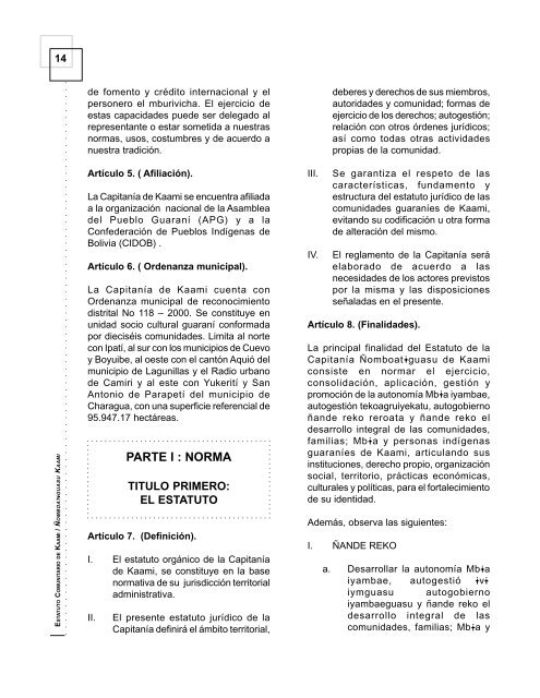 estatuto comunitario adecuado a las competencias de gestión