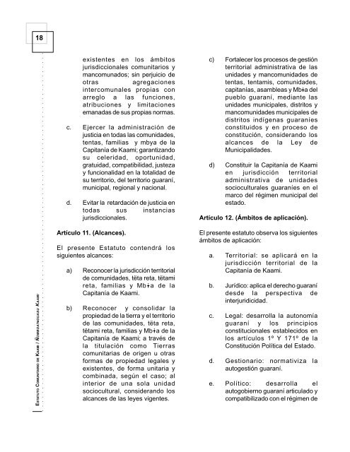 estatuto comunitario adecuado a las competencias de gestión