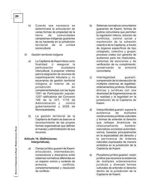 estatuto comunitario adecuado a las competencias de gestión