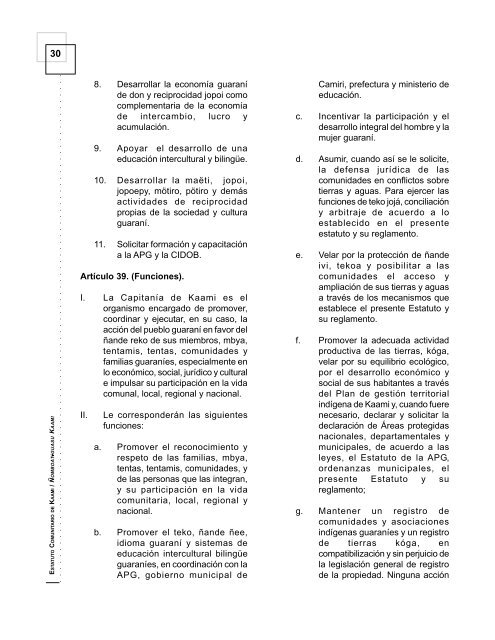 estatuto comunitario adecuado a las competencias de gestión