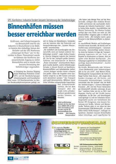 magazin für intermodalen transport und logistik - Schiffahrt und ...